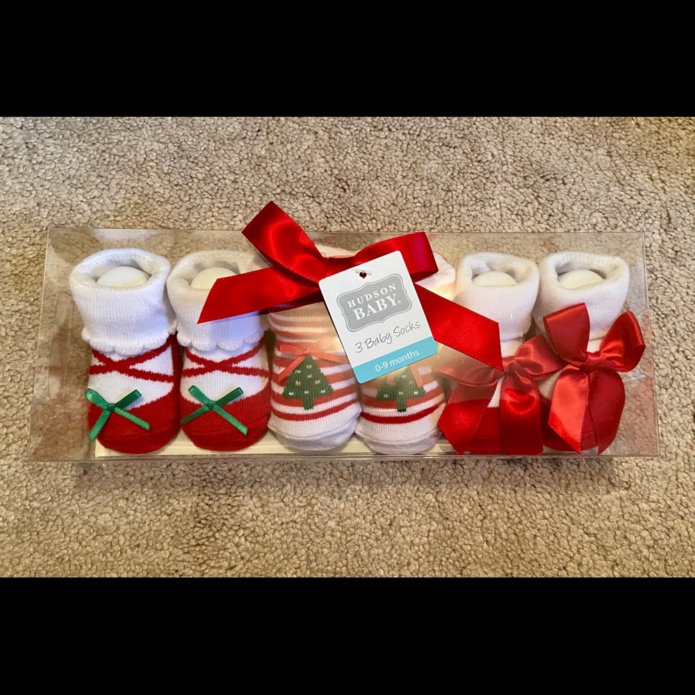 Hudson Baby Holiday Socks 3 Pack